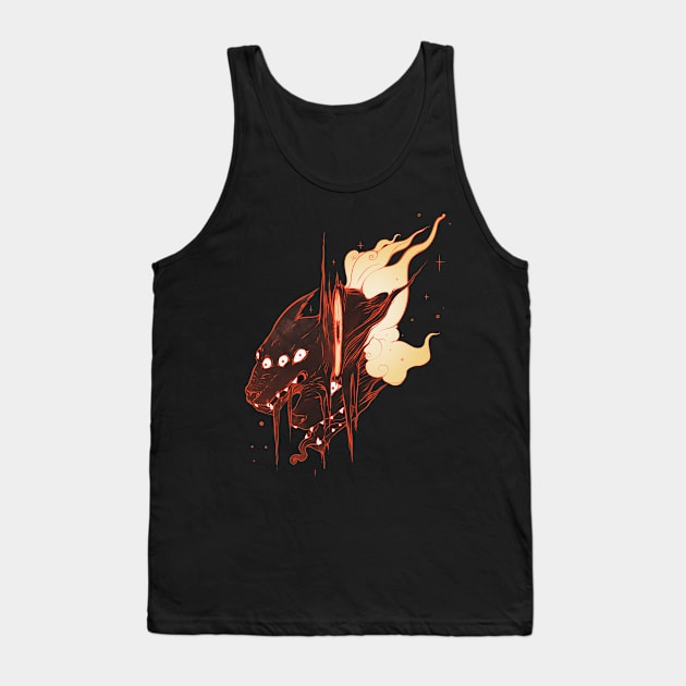 Wild Wolf Creature With Stars And Eyes Tank Top by cellsdividing